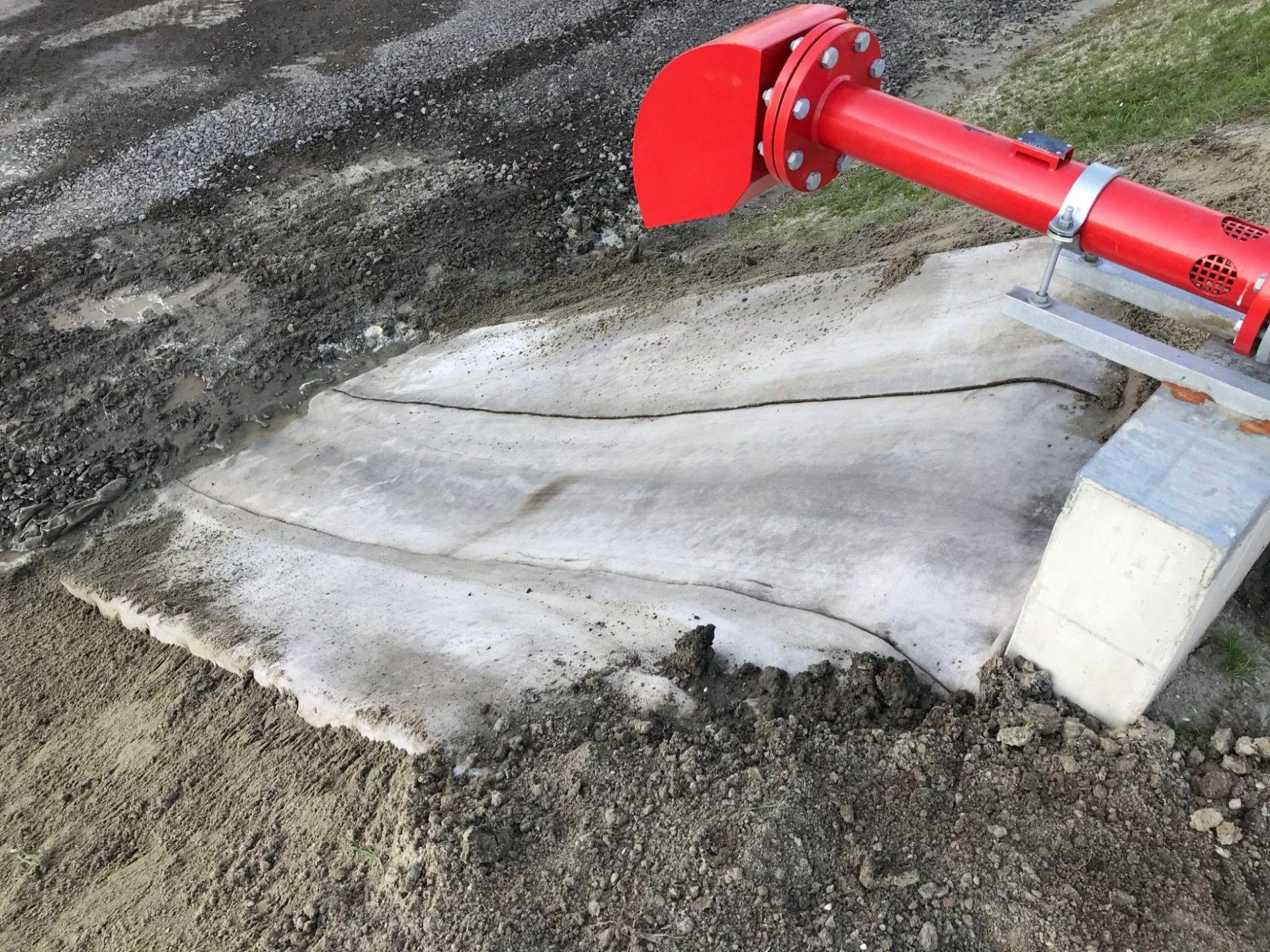 Betondoek voor uitstroomvoorziening