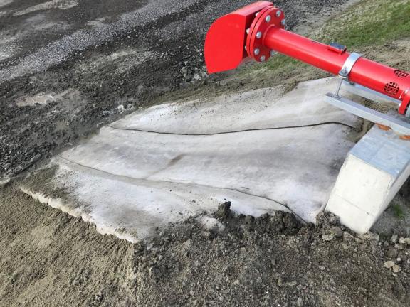 Betondoek voor uitstroomvoorziening