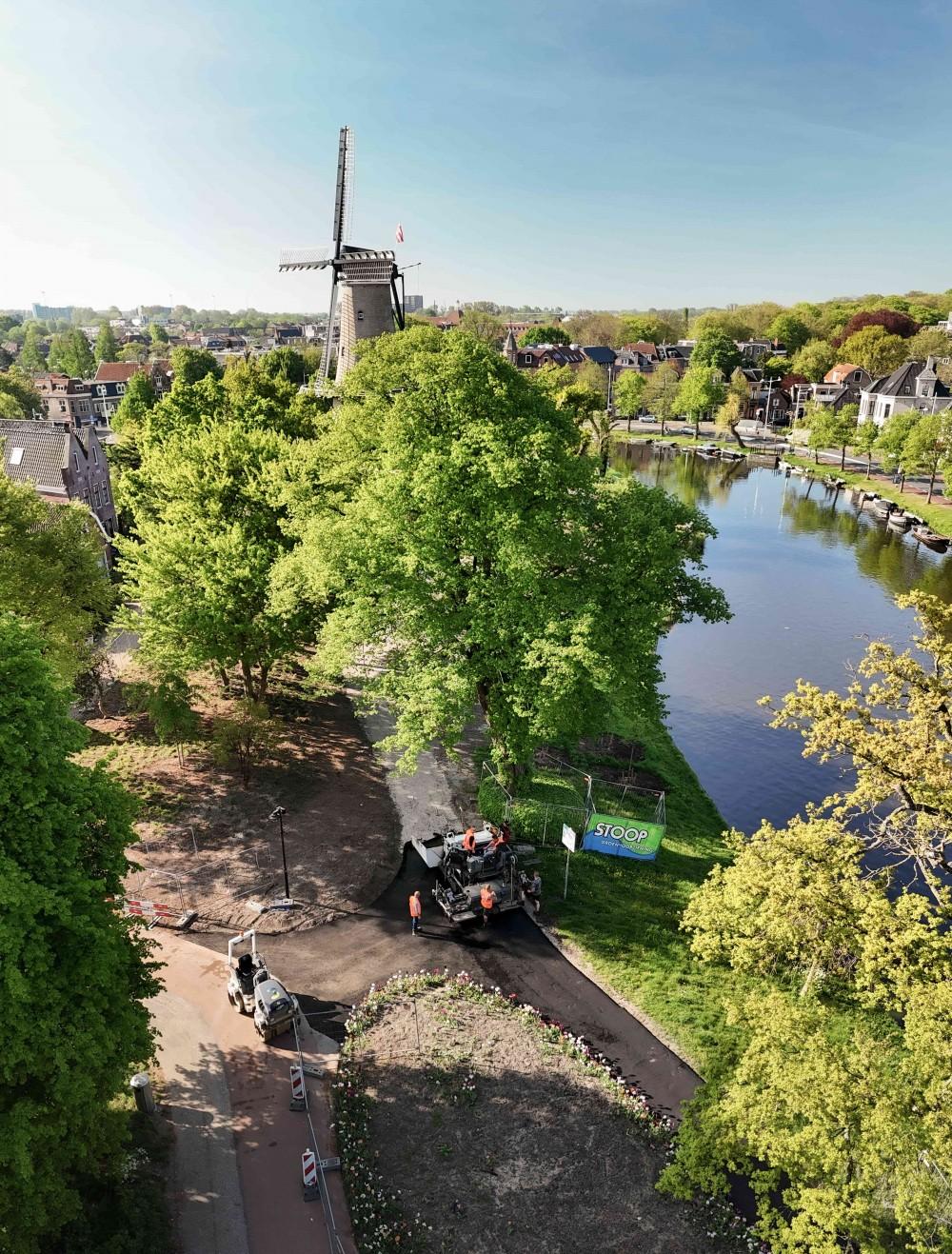 Asfalteren  | Buitengewoon Molen van Piet Alkmaar fietspad asfalteren frezen deklaag