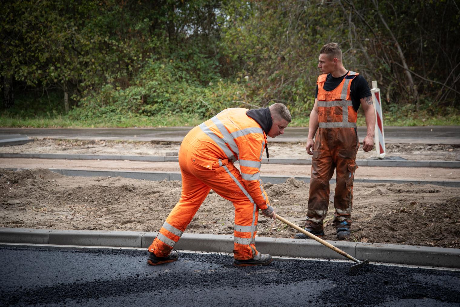 Asfalteren in Roosendaal
